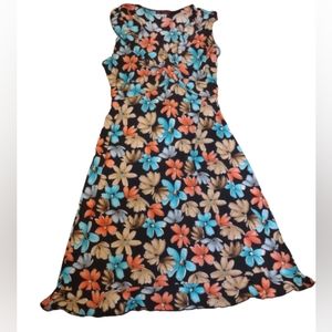 Volume One Floral Woman's Size Medium Midi Dress